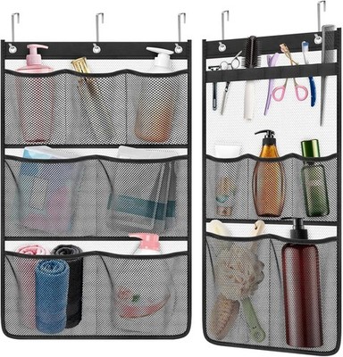 EEEKit Duschorganizer zum Hängen, 2 Stück Duschtasche mit Häken, Türorganizer Hä