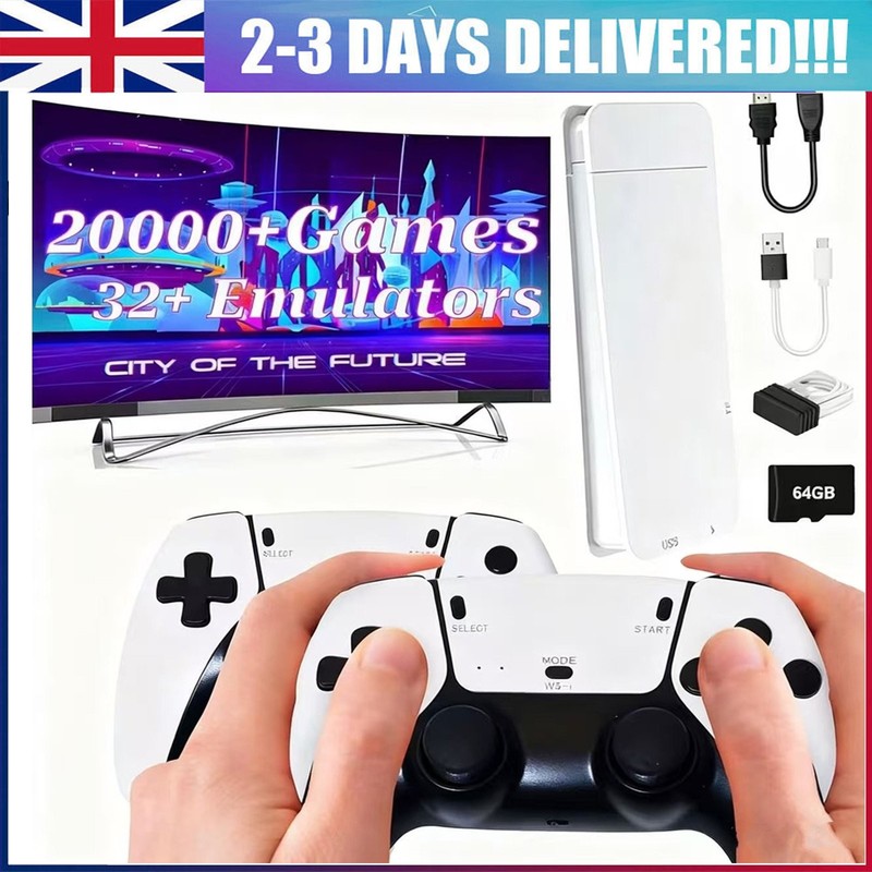 4K HDMI TV Game Stick – 20000+ Retro Gaming Console with Wireless Controller
