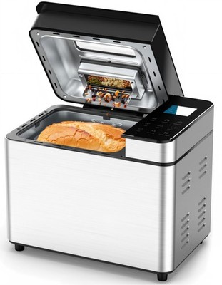25-IN-1 Automatic Bread Machine | 2lb Size with Visible Lid, Auto Nut Dispens...