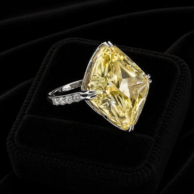 Citrine Cushion Halo Ring Sterling Silver 925 Hallmarked British Made Size N - Q