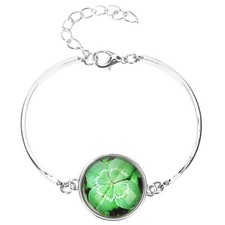 2Pcs Four-Leaf Clover Bracelet Women Fashionable Four-Leaf Clover Wrist Chain
