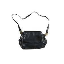 Borsa a tracolla vintage Coccinelle - pelle liscia - nera - media