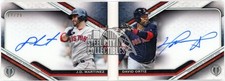 JD Martinez David Ortiz 2021 Tribute Tandems Dual Auto Booklet Card #TT-MO 17/25