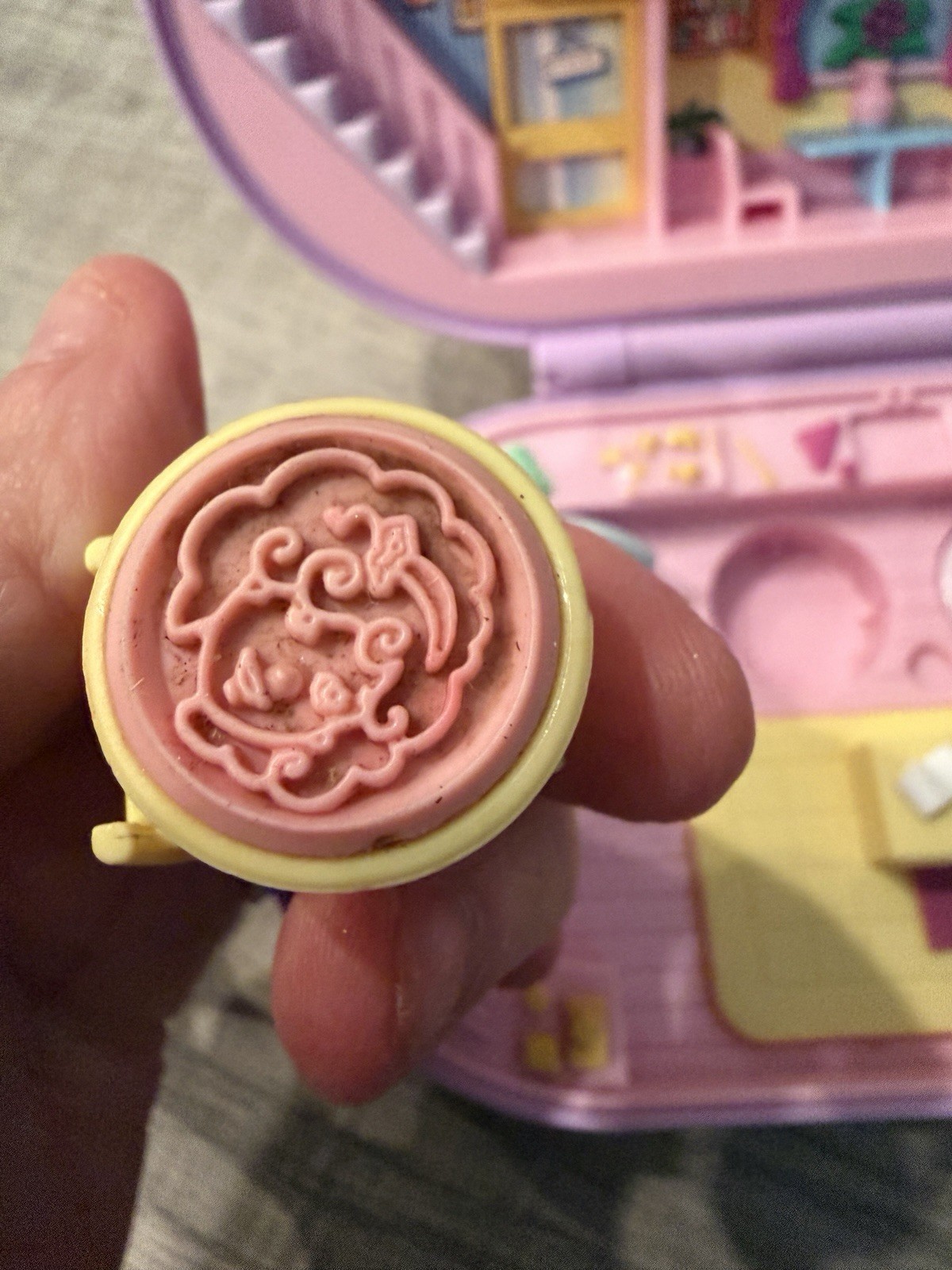 Vintage  1992 Purple Polly's Stampin' School by Bluebird Toys 90’s Polly pocket