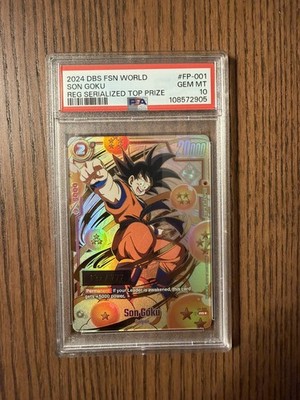 PSA 10 GEM MT DBS FUSION WORLD 2024 ENG Son Goku #FP-001 TOP PRIZE