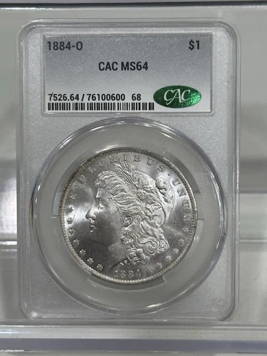 1884-O New Orleans Morgan Silver Dollar CAC MS 64