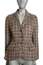 CHRISTIAN DIOR - Plaid Wool Bar Jacket, Size 12