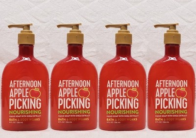 4 Bath & Body Works AFTERNOON APPLE PICKING Cleansing Gel Hand Soap