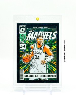 2024-25 Donruss Optic Fast Break Giannis Antetokounmpo Net Marvels Black 1/1