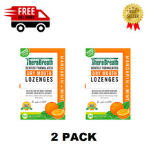  2 PACK  TheraBreath Dry Mouth Mandarin Mint Lozenges, 100 count, 165 g