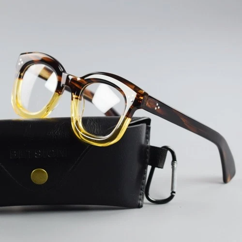 Square Thick Retro Acetate Men Reading Glasses Women Eyeglasses Frame Full Rim