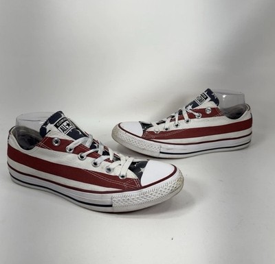 Converse All Star USA Men s 9 Women s 10 American Flag Low Top Sneakers Shoes