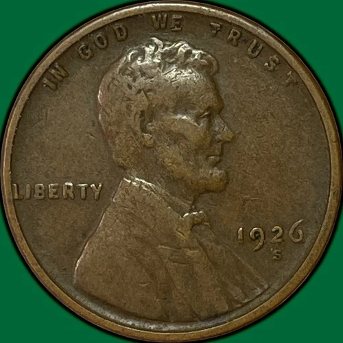 1926-S Lincoln Wheat Cent Choice Very Fine VF+/XF Coin #34009