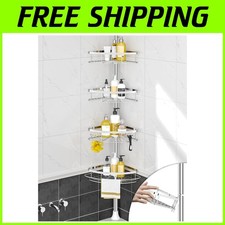Rustproof Shower Rack with 4 Adjustable Shelves