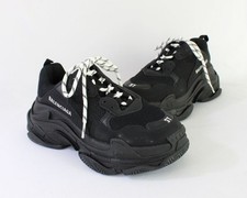 Balenciaga Auth NWOB Women's Black Triple S Sneaker Shoe 37 7