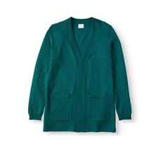 Wonder Nation Girls Size Medium 7-8 Teal Long Sleeve Cardigan Sweater