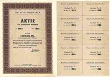 WALAG AG 1946 Zollikofen Bern Schweiz LEWAG AG HEGLA Beverungen Westfalen Kupons