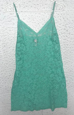 Victoria  s Secret Mint Green Floral Lace Slip Dress Women  s Size M