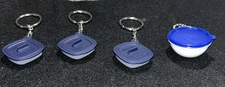 Tupperware Key Chains Lot Of 4