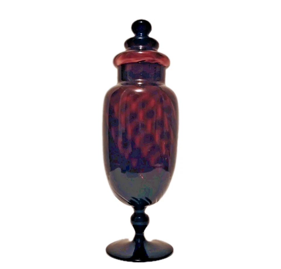 Empoli Italiano 13" Amatista Púrpura Vidrio Óptico Circo Tienda Boticario Tarro ¡COMO NUEVO! Foto 2 de 4