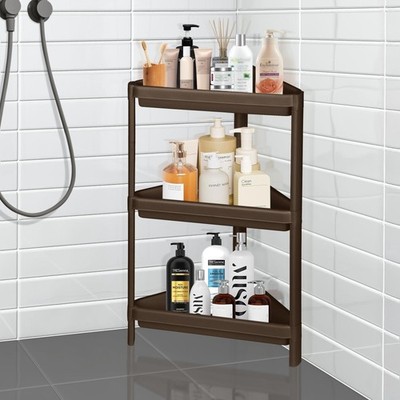 DecorRack 3 Tier Shower Caddy Organizer Shelf Corner, Plastic Shower Rack Sta...