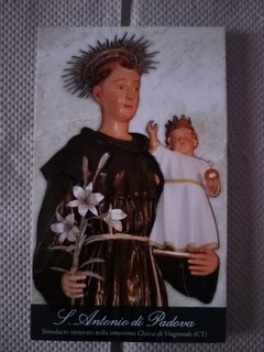 Santino holy card originale Sant’Antonio di Padova Viagrande Catania Sicilia