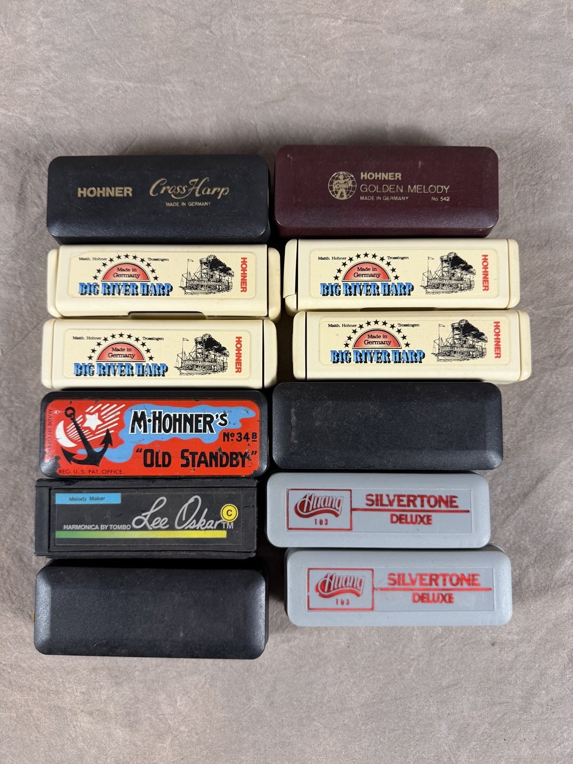 Hohner Big River Harp Marine Band Golden Melody Silvertone Deluxe diatonic lot