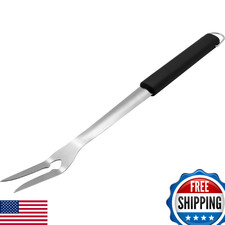 HENCKELS BBQ Grill Fork, Heavy Duty Stainless Steel Meat Fork for Grilling