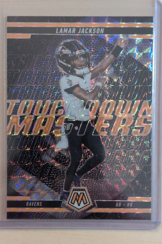 2025 Panini Mosaic - Touchdown Masters Lamar Jackson #5 Orange Fluorescent...