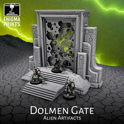 ENIGMA PRINTS Dolmen Gate - 28mm 3d Printed Alien Tomb World Tabletop Wargaming Terrain