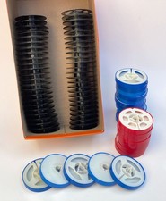 Lot of 71 : 3" 8mm Empty Film Reels - 17 Kodak unbranded, red black gray blue