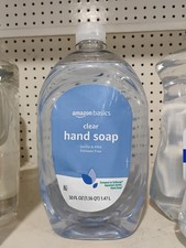 Amazon Basics Gentle  Mild Clear Liquid Hand Soap Refill 50 fl oz New