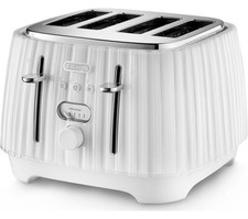 Image of De'Longhi CTD4003.W Ballerina 4 Slice Toaster Defrost Function 1800w White