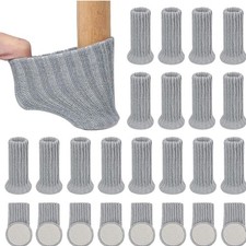 Stuhlsocken Grau Antirutsch Filz 24 Stück Möbelschutz Bodenschoner