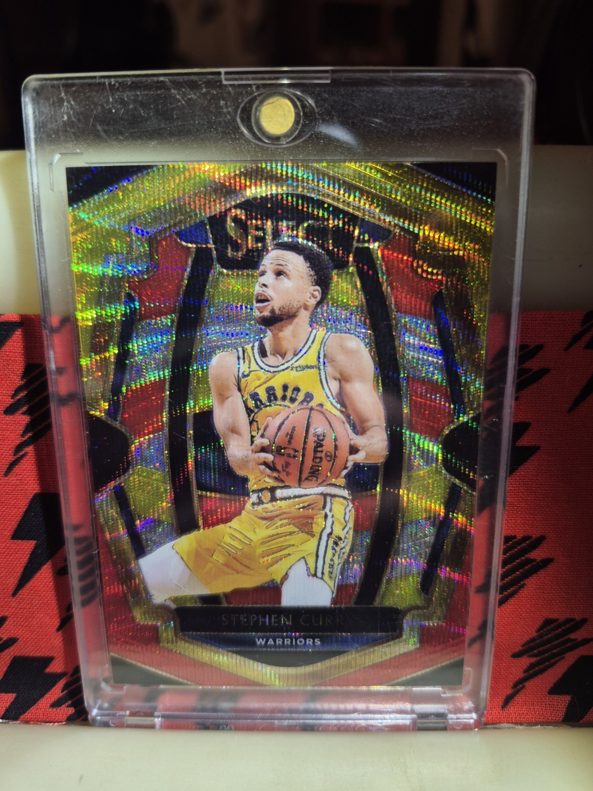 Stephen Curry 2018-19 Panini Select Premier Level Tri-Color Warriors #108