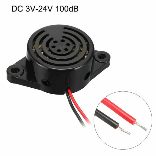 Electronic Buzzer Plastic -20°C To +45°C 100dB 11cm Wire Alarm Ringer Beep Tone - Zdjęcie 2 z 7