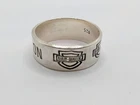 Vintage Sterling Silver 925 Harley Davidson Band Ring Size 10