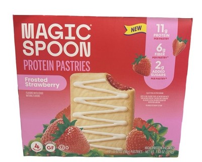 Magic Spoon Protein Pastries Frosted Strawberry Sugar 11g Protein 4 Pastries