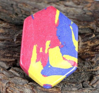 Natürlich Arizona Mehrfarbig Türkis 32.05 Karat Hexagon Edelstein Zertifiziert