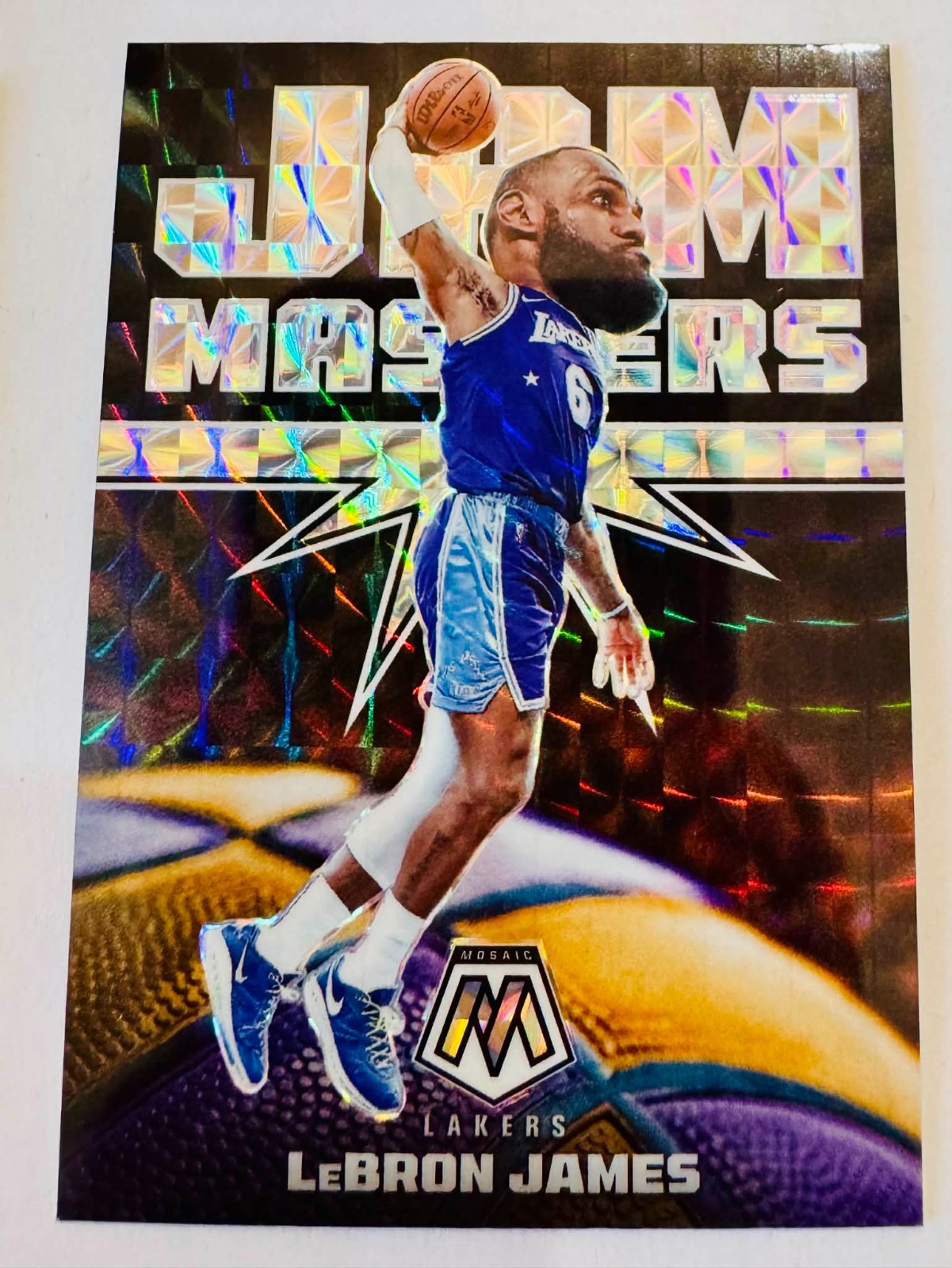 LeBron James 2021-22 Panini Mosaic Jam Masters Insert Silver Prizm