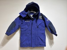 Columbia Titanium Winter Jacket Size S 7/8 Kids Blue Hooded Full Zip Outdoor