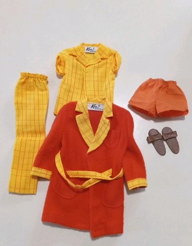 Vintage Mattel Ken Breakfast At 7  #1428 Pajamas and Robe Complete