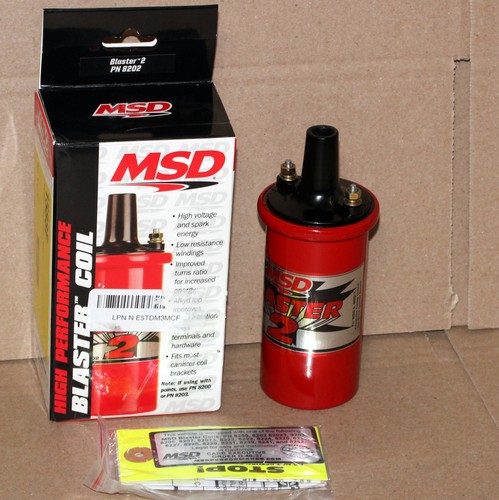 MSD Ignition Coil 8202 Blaster 2 Red Open Box Tested Hot Rod Car Truck