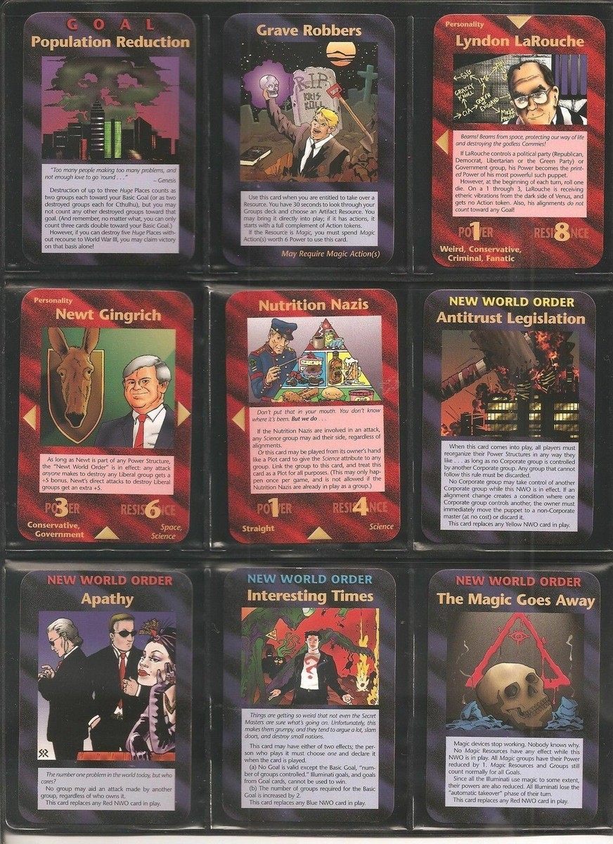 COMPLETE 125 ASSASSINS 1995 INWO Illuminati Cards PROMO ULTRA