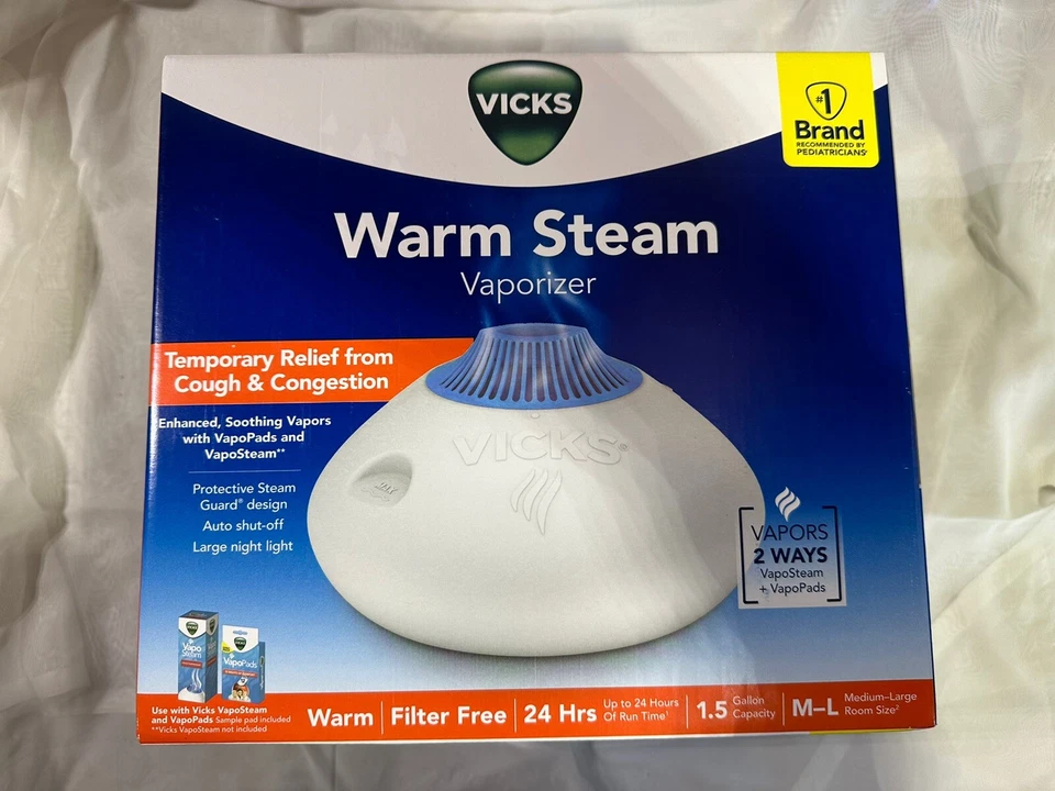 Vicks Warm Steam Vaporizer V150SGNLV2 Easy Fill Clean Auto Shut-Off - Image 2 of 4