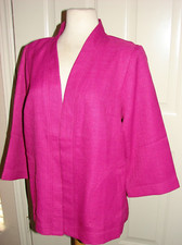 New Linea By Louis Dell'olio Fuchsia Women's Jacket Blazer Pockets Size 10