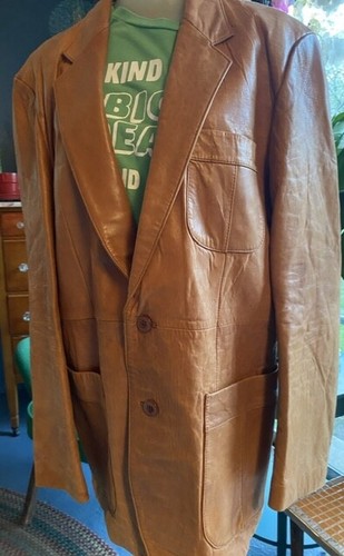 Vintage 1980s Butter Soft Leather Blazer Men’s/Unisex 44 Korea