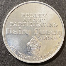Dairy Queen Alum G/F Free Sundae or 40¢ Trade Token 39mm c1945
