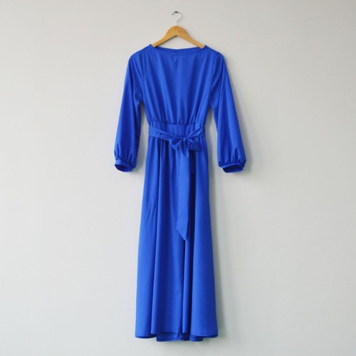 Summer Round Neck Long Dress Bohemian Retro Lantern Sleeve Casual Party Dress - Picture 16 of 29