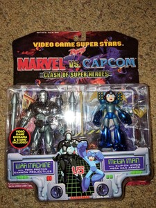 Details About Marvel Vs Capcom Iron Man War Machine Vs Mega Man Clash Of Super Heroes Toybiz